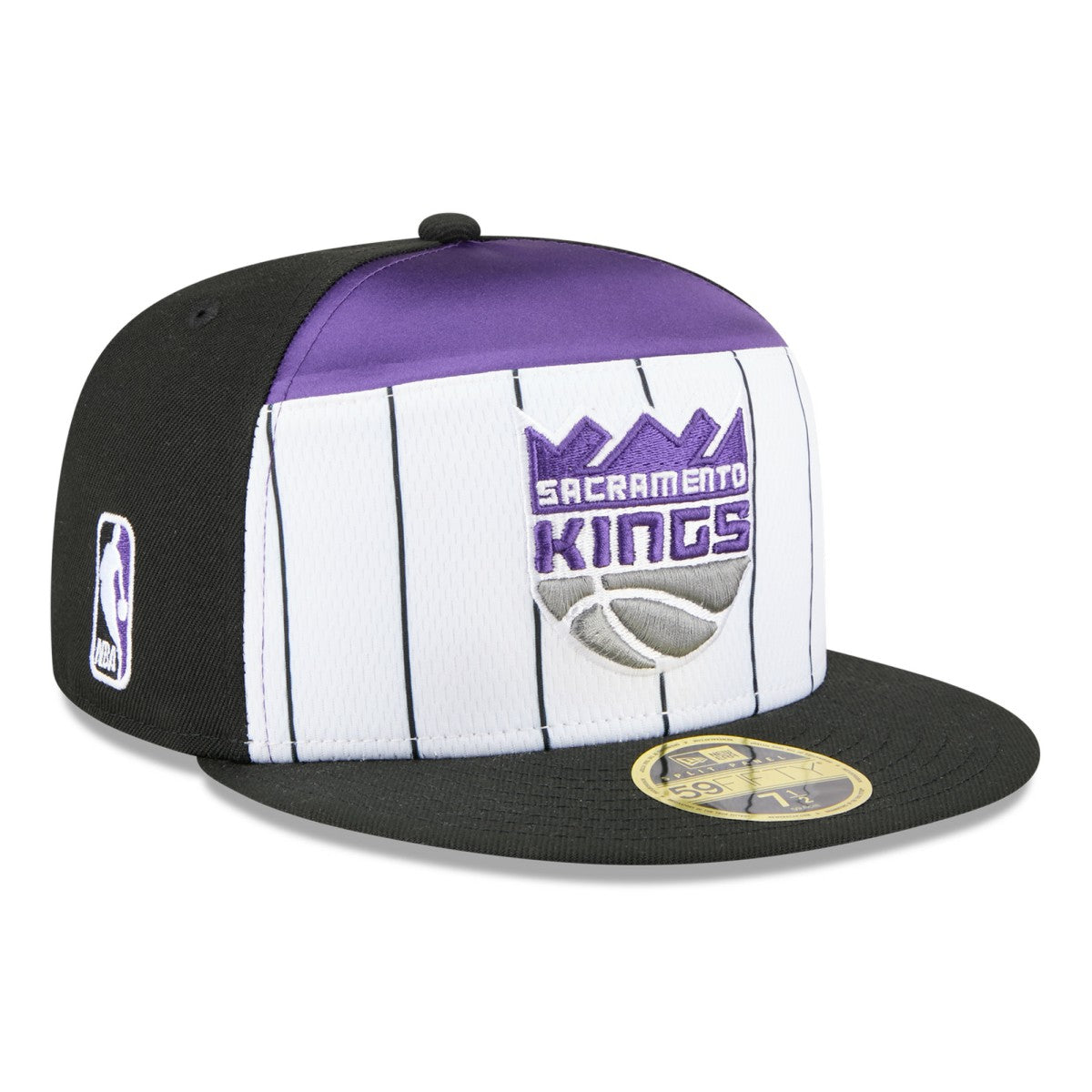 Sacramento Kings 2025 NBA Tip Off Split Panel 59FIFTY Fitted Hat White/Black