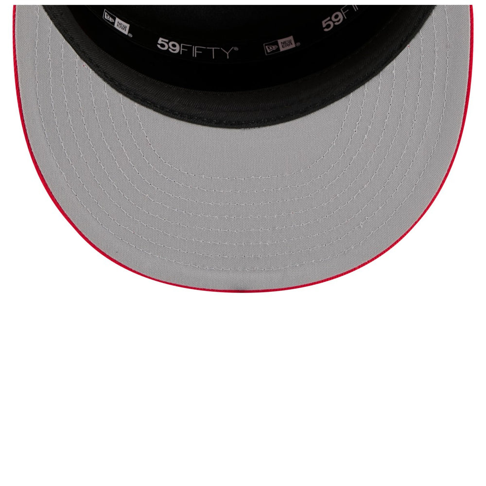 Toronto Raptors 2025 NBA Tip Off Split Panel 59FIFTY Fitted Hat White/Red