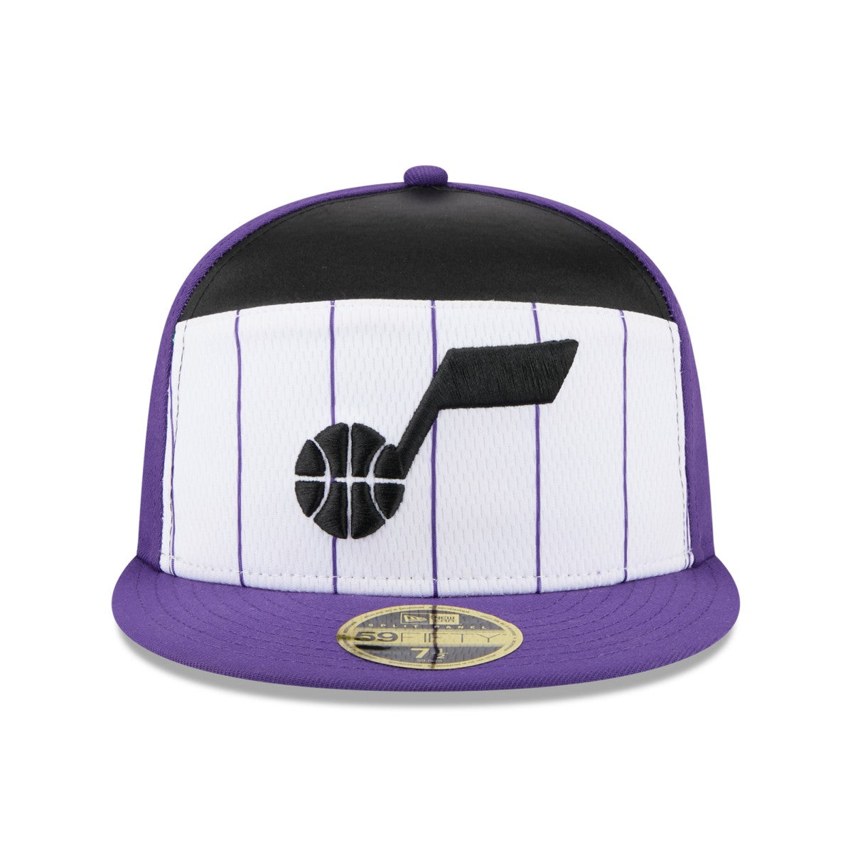 Utah Jazz 2025 NBA Tip Off Split Panel 59FIFTY Fitted Hat White/Purple