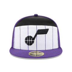 Utah Jazz 2025 NBA Tip Off Split Panel 59FIFTY Fitted Hat White/Purple