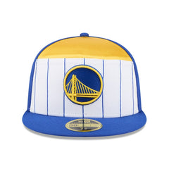 Golden State Warriors 2025 NBA Tip Off Split Panel 59FIFTY Fitted Hat White/Royal