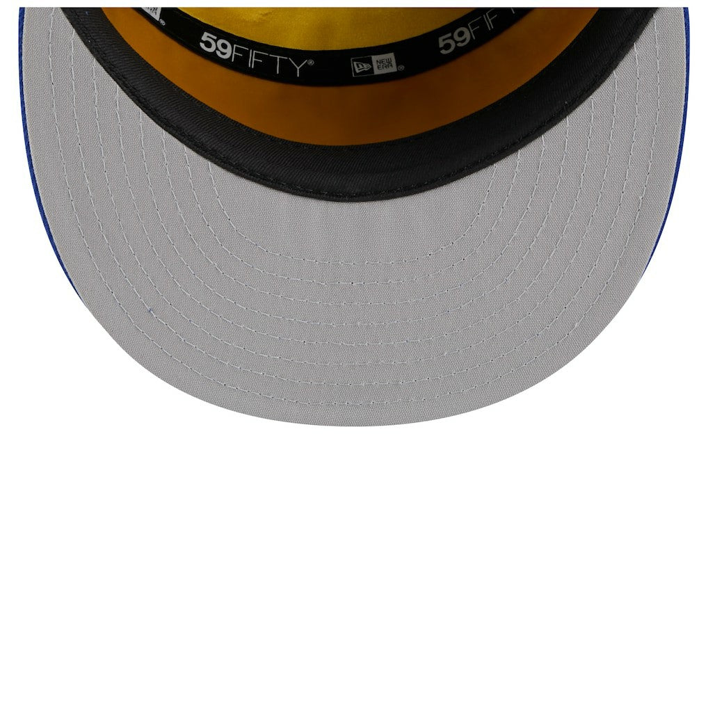 Golden State Warriors 2025 NBA Tip Off Split Panel 59FIFTY Fitted Hat White/Royal