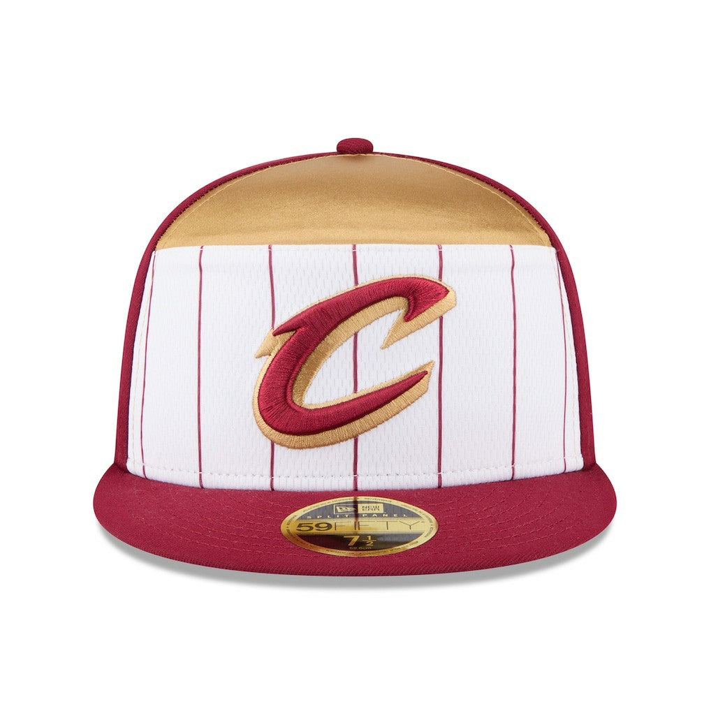 Cleveland Cavaliers 2025 NBA Tip Off Split Panel 59FIFTY Fitted Hat White/Wine