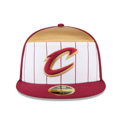 Cleveland Cavaliers 2025 NBA Tip Off Split Panel 59FIFTY Fitted Hat White/Wine