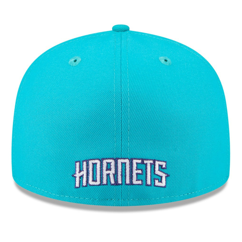 Charlotte Hornets 2025 NBA Tip Off Split Panel 59FIFTY Fitted Hat White/Teal