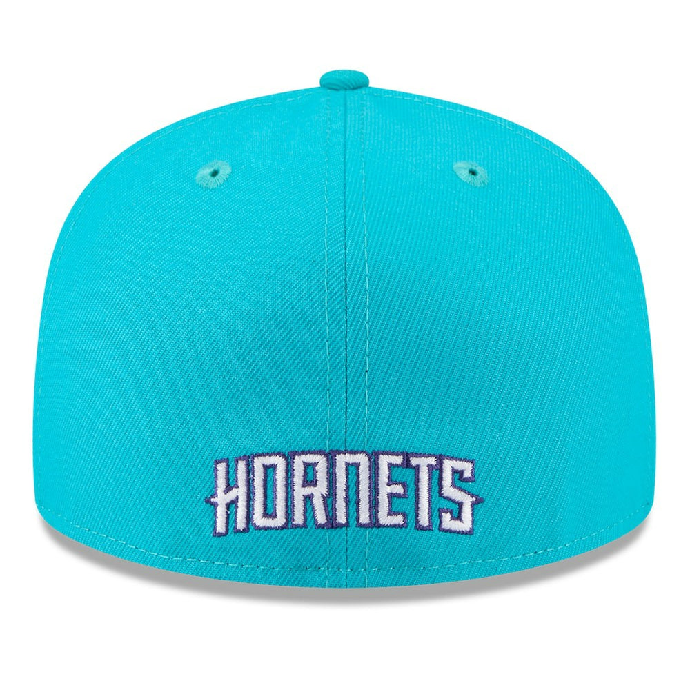Charlotte Hornets 2025 NBA Tip Off Split Panel 59FIFTY Fitted Hat White/Teal