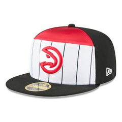 Atlanta Hawks 2025 NBA Tip Off Split Panel 59FIFTY Fitted Hat White/Black