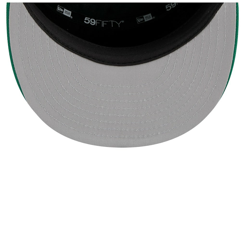 Boston Celtics 2025 NBA Tip Off Split Panel 59FIFTY Fitted Hat White/Kelly Green