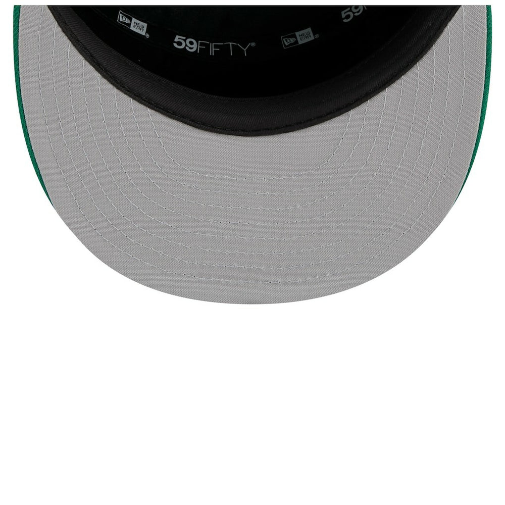Boston Celtics 2025 NBA Tip Off Split Panel 59FIFTY Fitted Hat White/Kelly Green