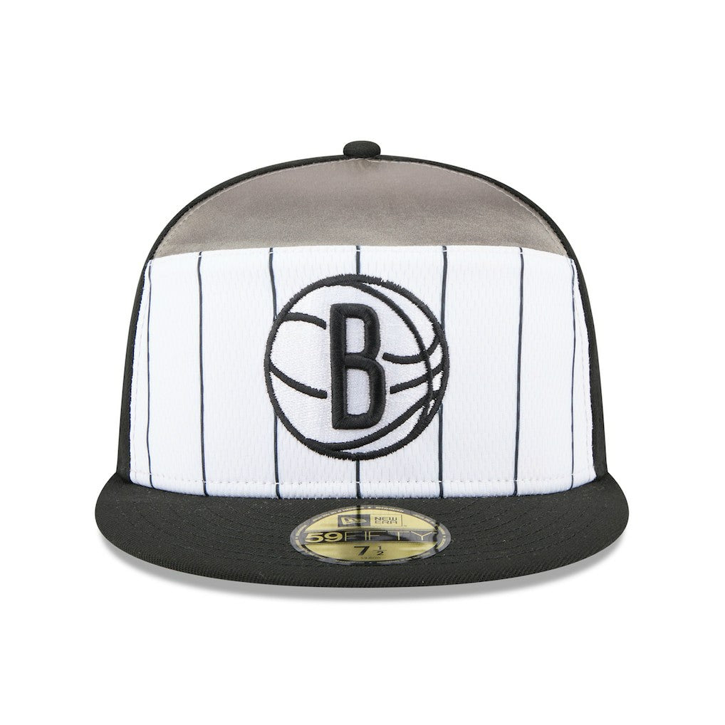 Brooklyn Nets 2025 NBA Tip Off Split Panel 59FIFTY Fitted Hat White/Black