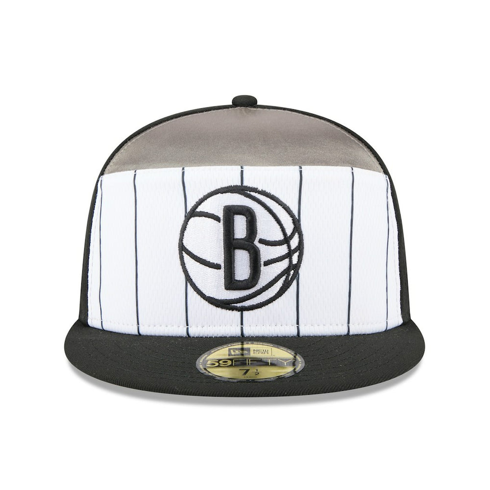 Brooklyn Nets 2025 NBA Tip Off Split Panel 59FIFTY Fitted Hat White/Black