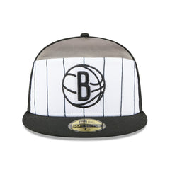 Brooklyn Nets 2025 NBA Tip Off Split Panel 59FIFTY Fitted Hat White/Black