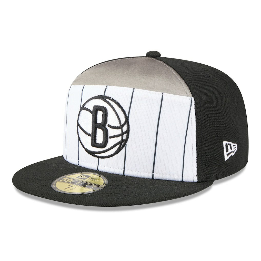 Brooklyn Nets 2025 NBA Tip Off Split Panel 59FIFTY Fitted Hat White/Black