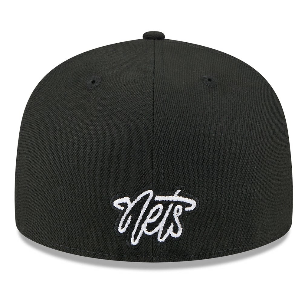 Brooklyn Nets 2025 NBA Tip Off Split Panel 59FIFTY Fitted Hat White/Black