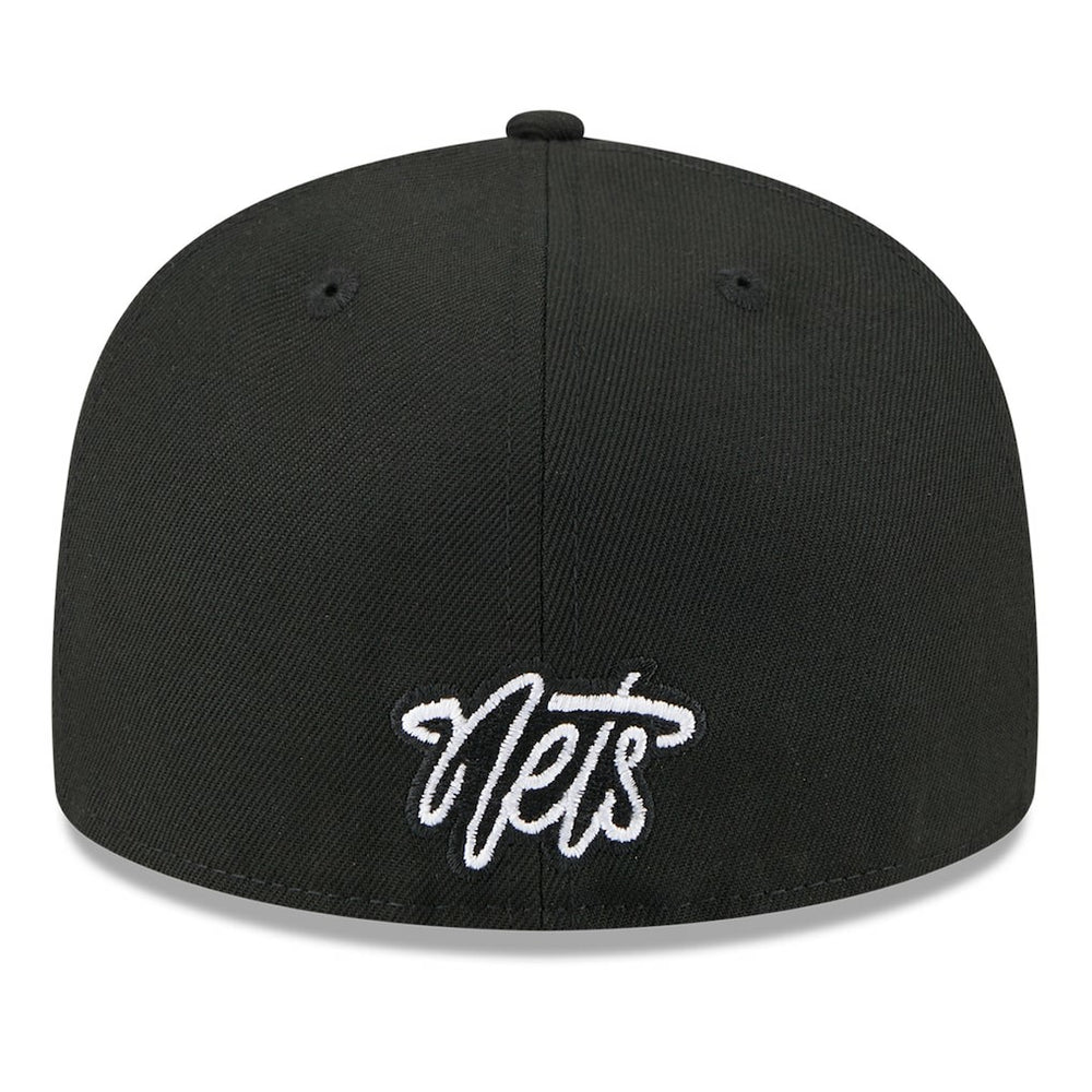 Brooklyn Nets 2025 NBA Tip Off Split Panel 59FIFTY Fitted Hat White/Black