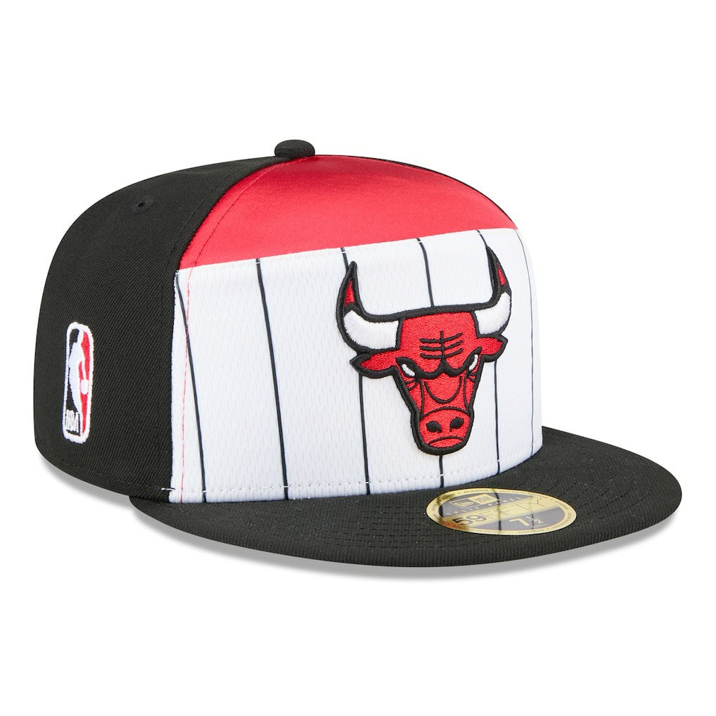 Chicago Bulls 2025 NBA Tip Off Split Panel 59FIFTY Fitted Hat White/Black