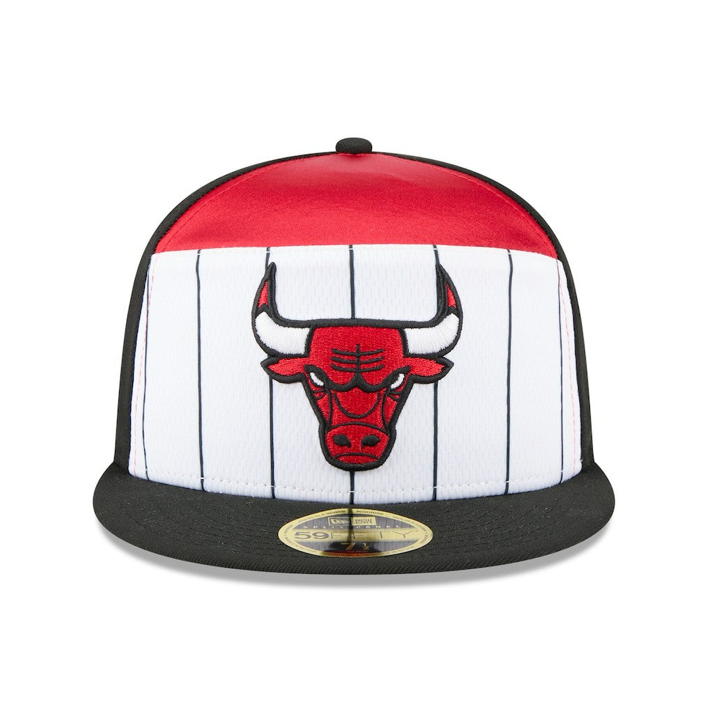 Chicago Bulls 2025 NBA Tip Off Split Panel 59FIFTY Fitted Hat White/Black