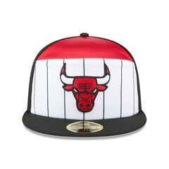 Chicago Bulls 2025 NBA Tip Off Split Panel 59FIFTY Fitted Hat White/Black