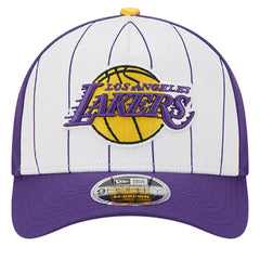 Los Angeles Lakers 2025 NBA Tip Off M-Crown A-Frame 9FORTY Adjustable Hat White/Purple