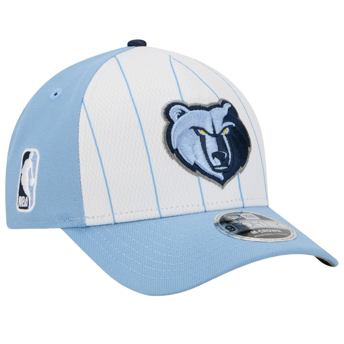 Memphis Grizzlies 2025 NBA Tip Off M-Crown A-Frame 9FORTY Adjustable Hat White/Light Blue