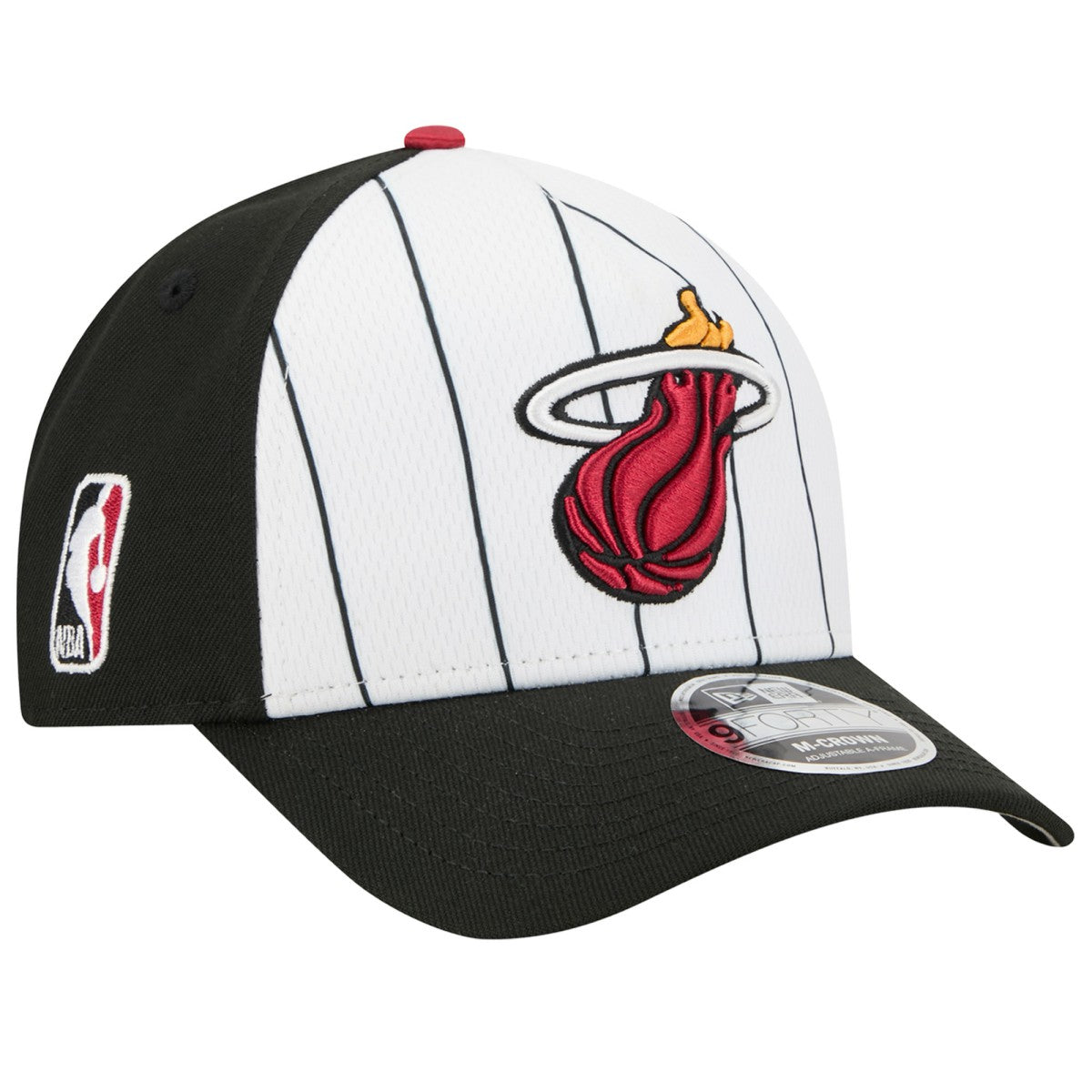Miami Heat 2025 NBA Tip Off M-Crown A-Frame 9FORTY Adjustable Hat White/Black