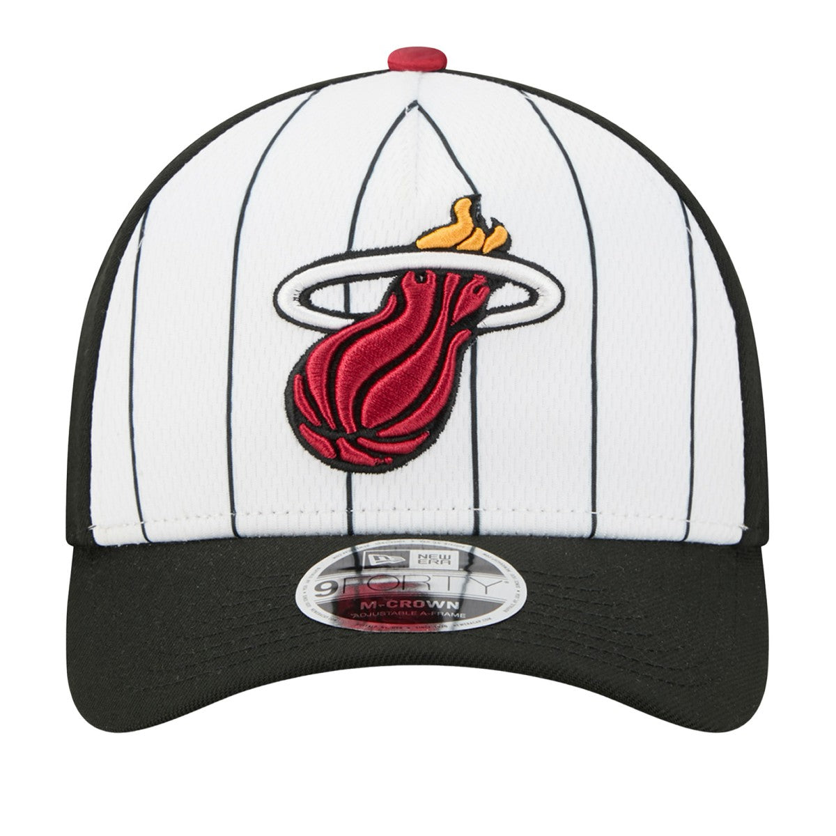 Miami Heat 2025 NBA Tip Off M-Crown A-Frame 9FORTY Adjustable Hat White/Black