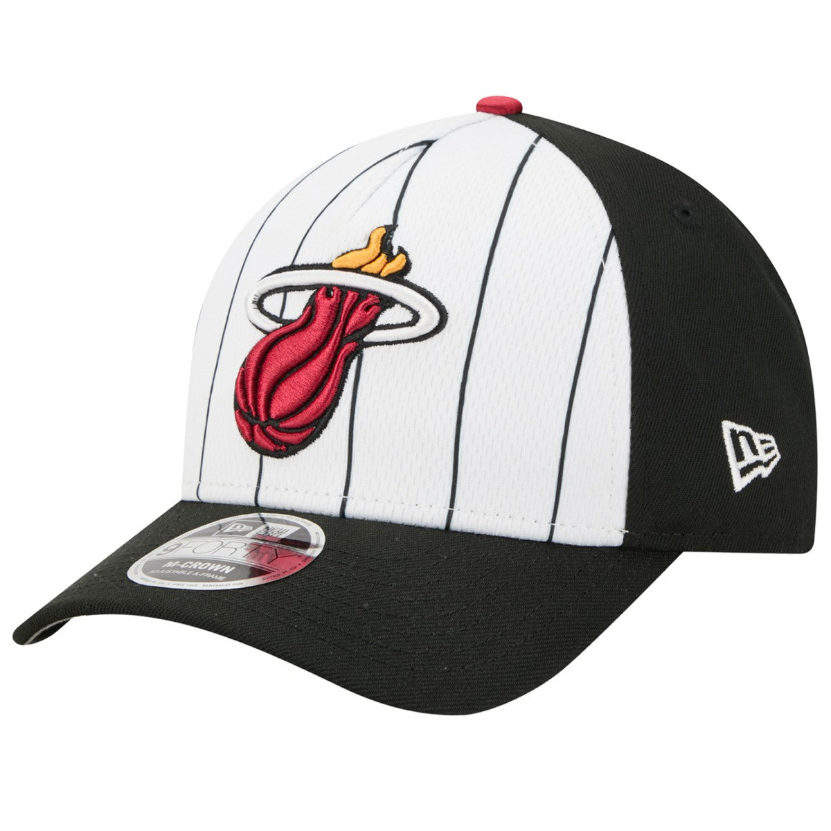 Miami Heat 2025 NBA Tip Off M-Crown A-Frame 9FORTY Adjustable Hat White/Black