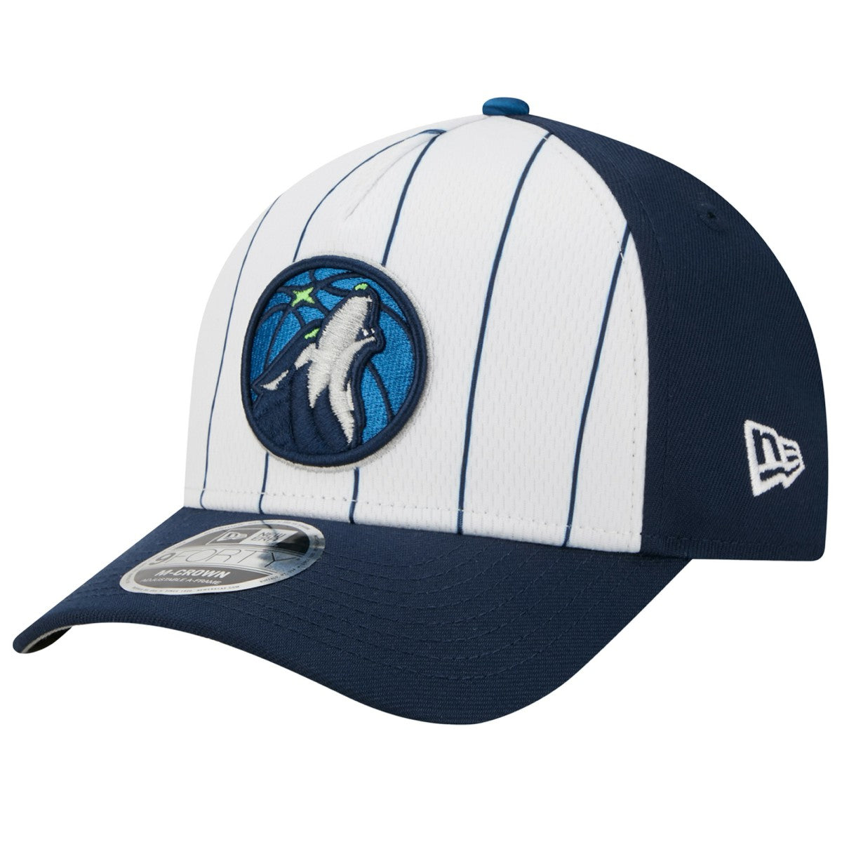 Minnesota Timberwolves 2025 NBA Tip Off M-Crown A-Frame 9FORTY Adjustable Hat White/Navy