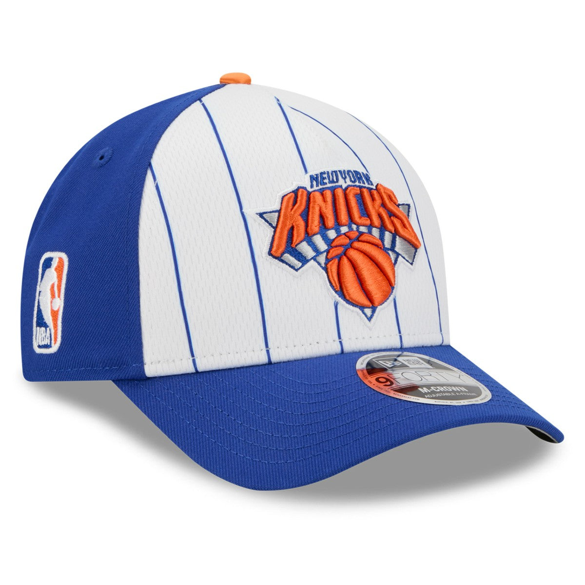 New York Knicks 2025 NBA Tip Off M-Crown A-Frame 9FORTY Adjustable Hat White/Blue