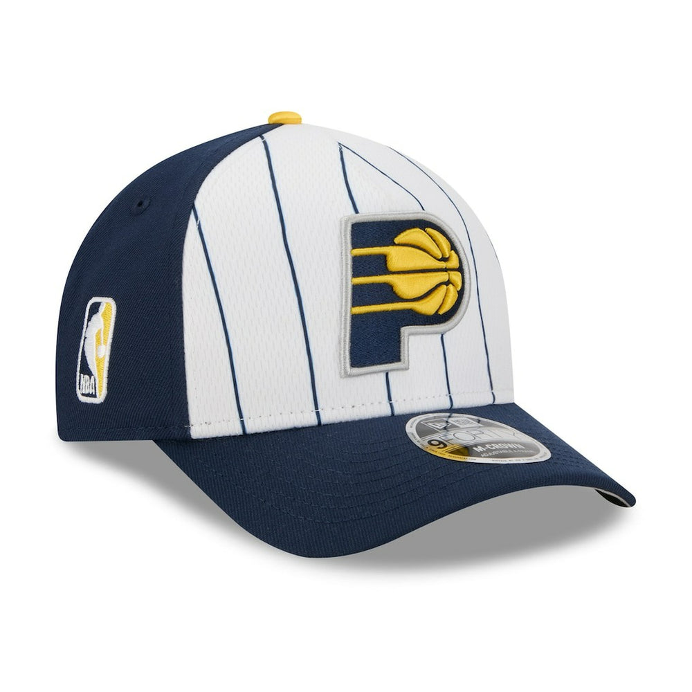 Indiana Pacers 2025 NBA Tip Off M-Crown A-Frame 9FORTY Adjustable Hat White/Navy