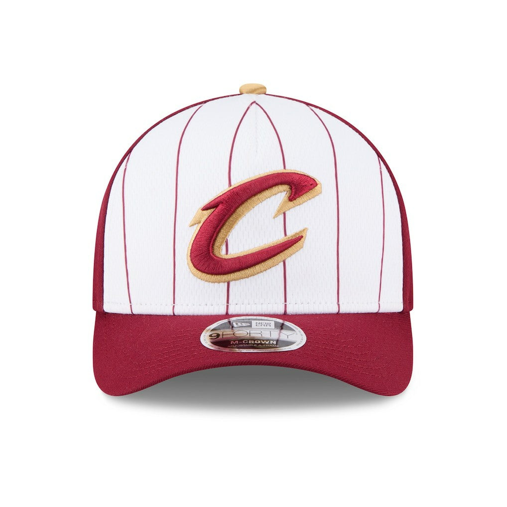 Cleveland Cavaliers 2025 NBA Tip Off M-Crown A-Frame 9FORTY Adjustable Hat White/Wine