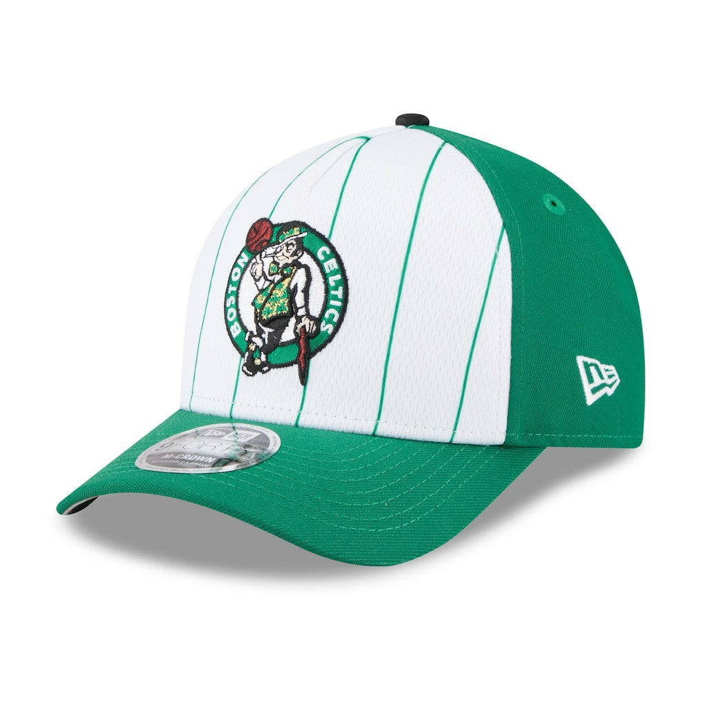 Boston Celtics 2025 NBA Tip Off M-Crown A-Frame 9FORTY Adjustable Hat White/Kelly Green
