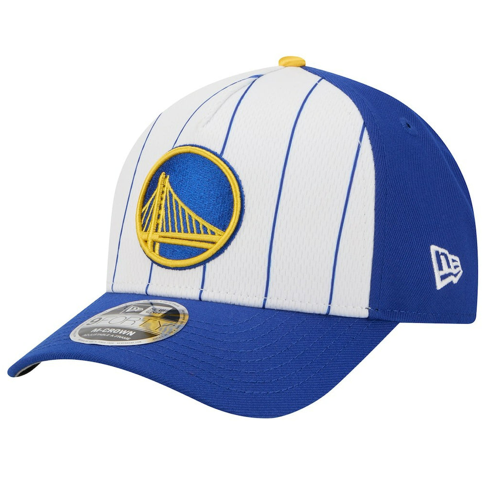Golden State Warriors 2025 NBA Tip Off M-Crown A-Frame 9FORTY Adjustable Hat White/Royal