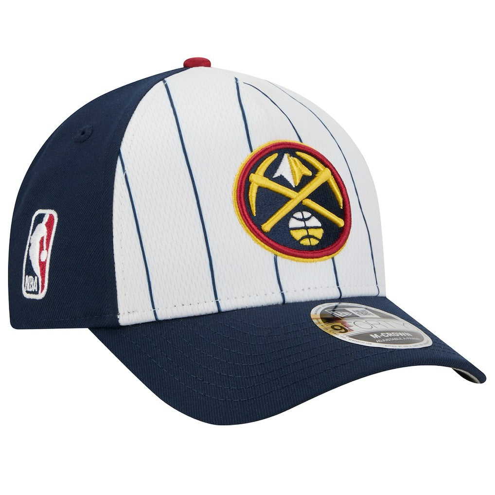 Denver Nuggets 2025 NBA Tip Off M-Crown A-Frame 9FORTY Adjustable Hat White/Navy