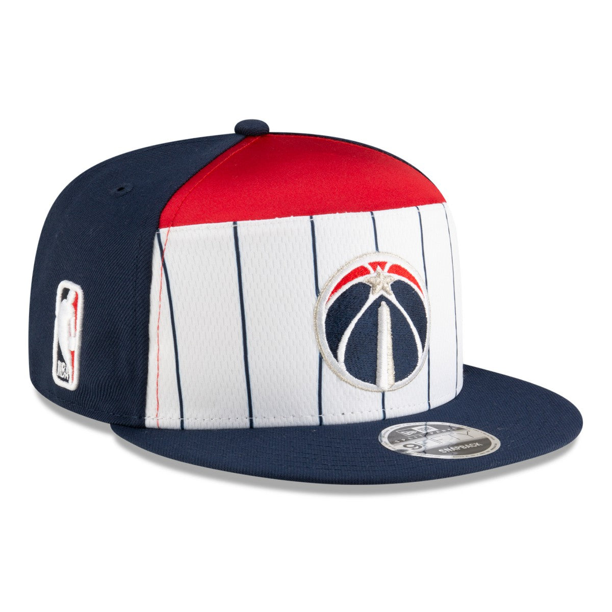 Washington Wizards 2025 NBA Tip Off Split Panel 9FIFTY Snapback Hat White/Navy