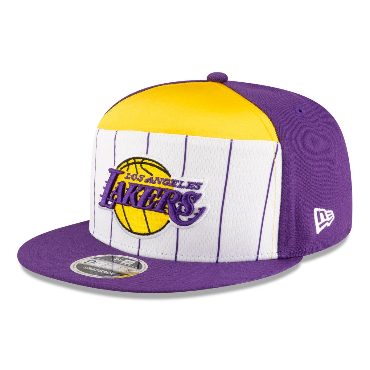 Los Angeles Lakers 2025 NBA Tip Off Split Panel 9FIFTY Snapback Hat White/Purple