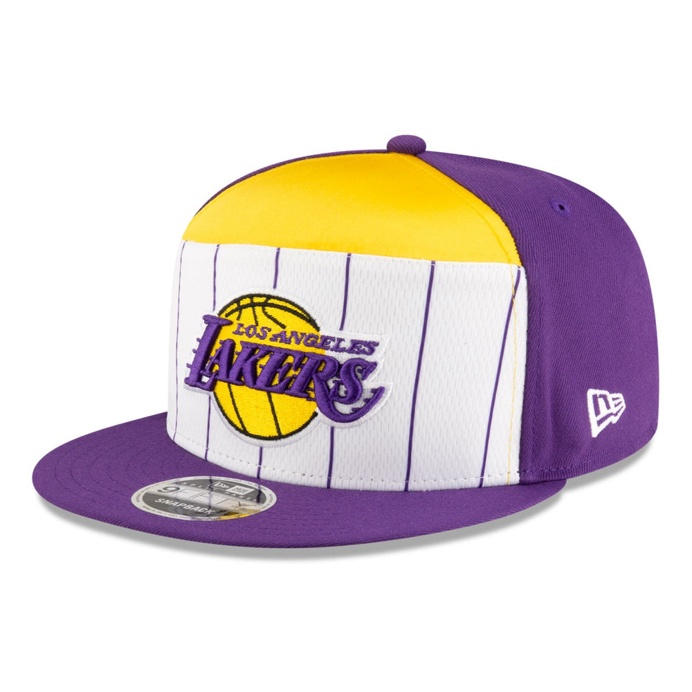 Los Angeles Lakers 2025 NBA Tip Off Split Panel 9FIFTY Snapback Hat White/Purple