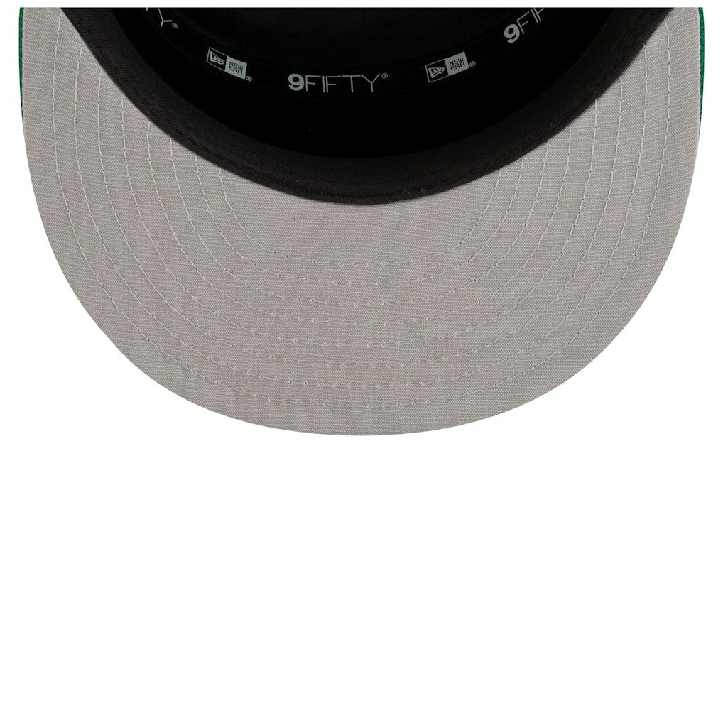 Boston Celtics 2025 NBA Tip Off Split Panel 9FIFTY Snapback Hat White/Kelly Green