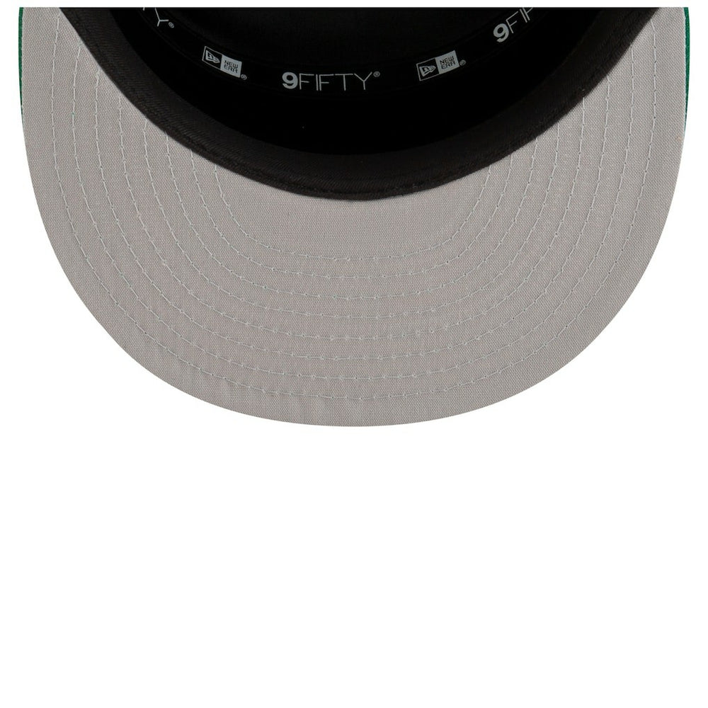 Boston Celtics 2025 NBA Tip Off Split Panel 9FIFTY Snapback Hat White/Kelly Green