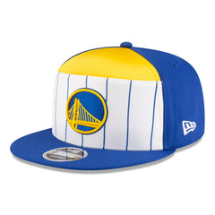 Golden State Warriors 2025 NBA Tip Off Split Panel 9FIFTY Snapback Hat White/Royal
