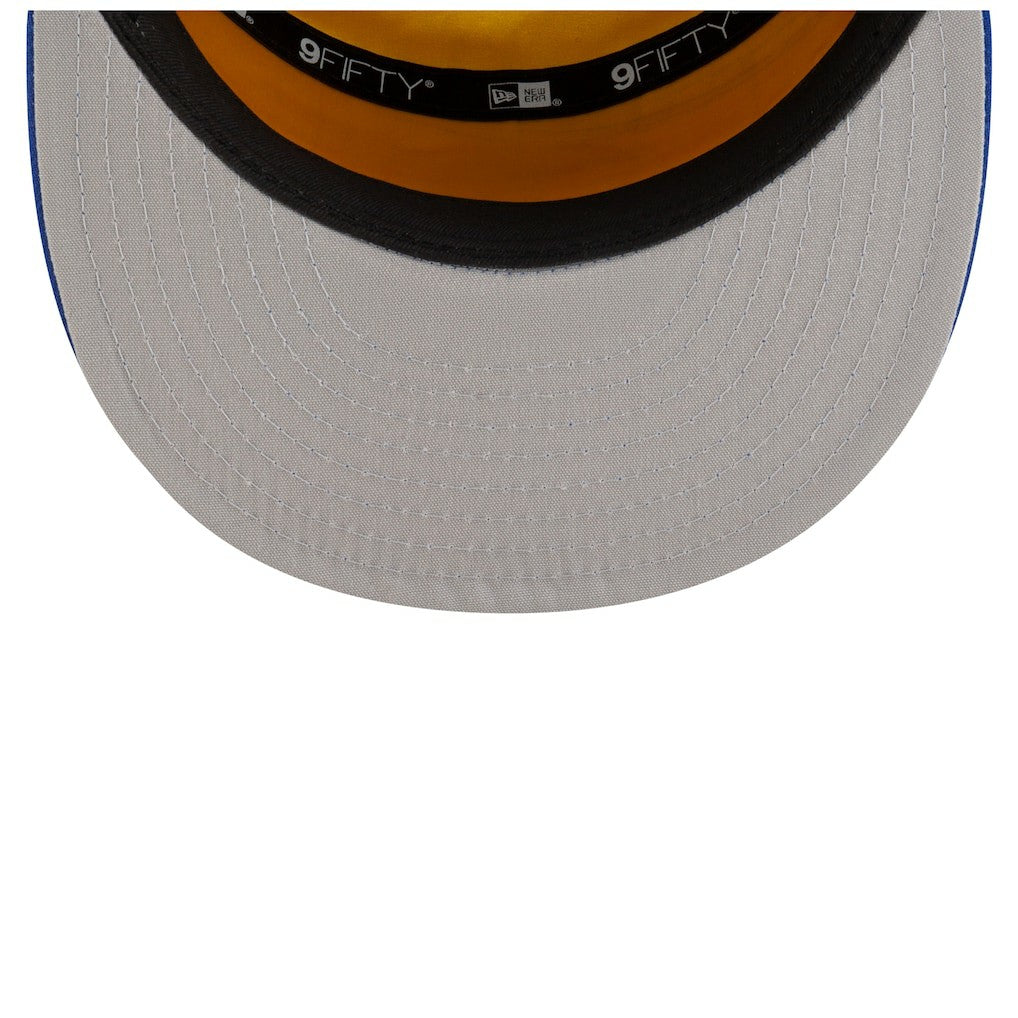 Golden State Warriors 2025 NBA Tip Off Split Panel 9FIFTY Snapback Hat White/Royal