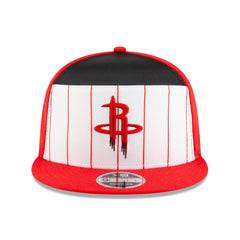 Houston Rockets 2025 NBA Tip Off Split Panel 9FIFTY Snapback Hat White/Red