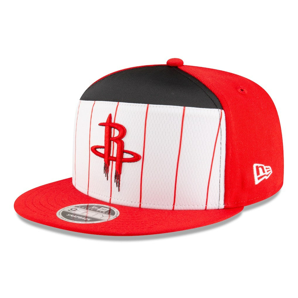 Houston Rockets 2025 NBA Tip Off Split Panel 9FIFTY Snapback Hat White/Red