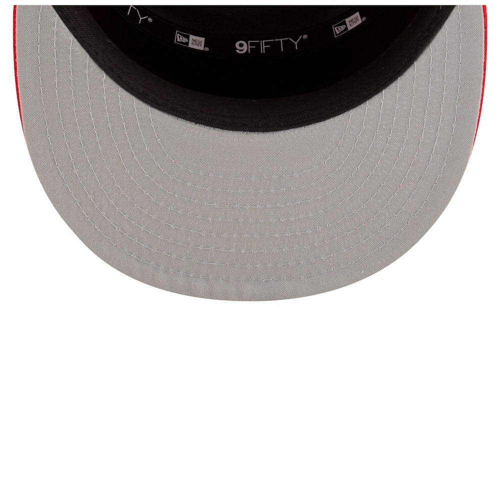 Houston Rockets 2025 NBA Tip Off Split Panel 9FIFTY Snapback Hat White/Red