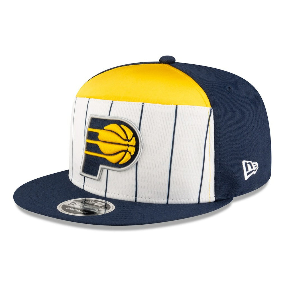 Indiana Pacers 2025 NBA Tip Off Split Panel 9FIFTY Snapback Hat White/Navy