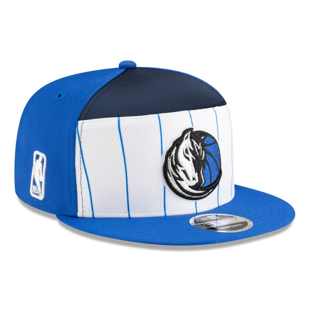 Dallas Mavericks 2025 NBA Tip Off Split Panel 9FIFTY Snapback Hat White/Blue