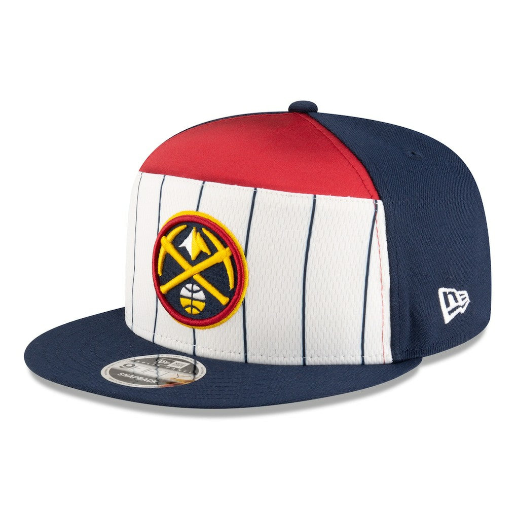 Denver Nuggets 2025 NBA Tip Off Split Panel 9FIFTY Snapback Hat White/Navy