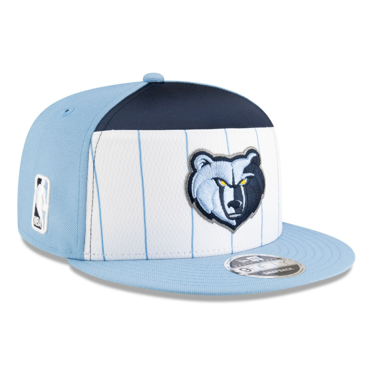 Memphis Grizzlies 2025 NBA Tip Off Split Panel 9FIFTY Snapback Hat White/Light Blue