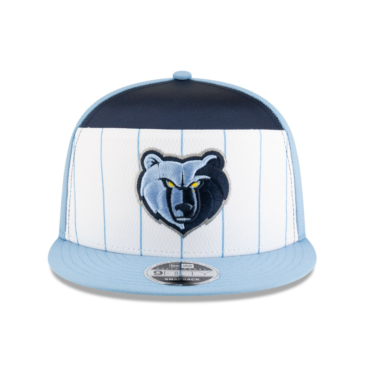 Memphis Grizzlies 2025 NBA Tip Off Split Panel 9FIFTY Snapback Hat White/Light Blue