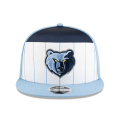 Memphis Grizzlies 2025 NBA Tip Off Split Panel 9FIFTY Snapback Hat White/Light Blue